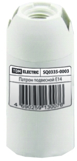 TDM ELECTRIC SQ0335-0009 Патрон Е14 подвесной, термостойкий пластик, белый, TDM